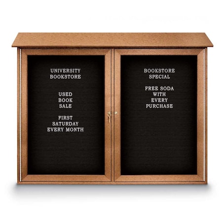 United Visual Products Indoor Enclosed Combo Board, 48"x36", Satin Frame/Grey & Medium Grey UVCB4836-GREY-MEDGRY